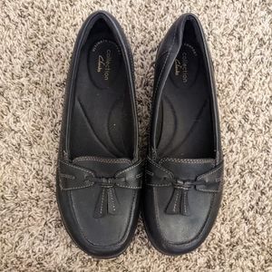 Clark's black flats